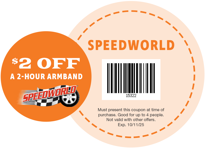 $2 OFF A 2-Hour Armband at Jolly Roger SpeedWorld